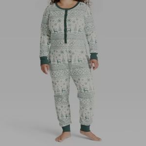 Med. Good Tidings X-mas PJs/Union Suit from Hearth & Hand